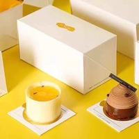 Boîtes d'emballage de dessert en mousse de gâteau de qualité alimentaire découpées au laser simples et doubles pour l'emballage de pâtisserie sucrée