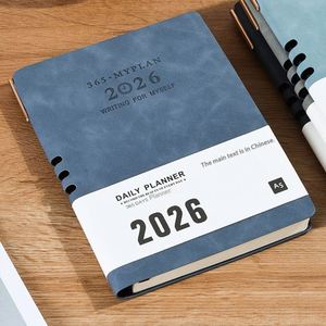 Carnet de notes personnalisable format A6, couverture rigide, 100 feuilles, imitation cuir PU de haute qualité - Product Image 1