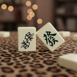 Tuiles de Mahjong à Frotter à la Main, Motif Panda Mignon, 42/44, Populaire sur Internet, Coffret Cadeau pour Fêtes - Product Image 5