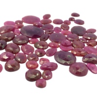 Rubis à facettes dos plat pierre taillée pierre précieuse cabochon en vrac faisant des bijoux boucle d'oreille prix de gros par carat qualité naturelle