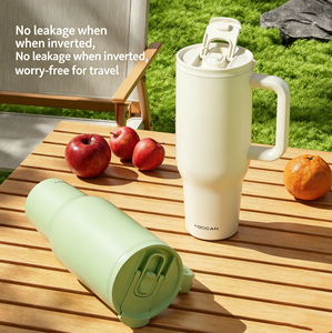 Thermos en acier inoxydable Yoocan de 40 oz avec poignée, double bec verseur, isolation thermique de 6 à 12 heures, vaisselle de camping portable - Product Image 3