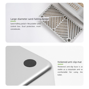 Thông Minh Thân Thiện Với Môi Nhựa & Thép Không Gỉ Mèo Hộp Rác Hoàn Toàn Đóng Thiết Kế 47L Công Suất Bàn Đạp Muỗng Đặt Dễ Dàng Làm Sạch - Product Image 6