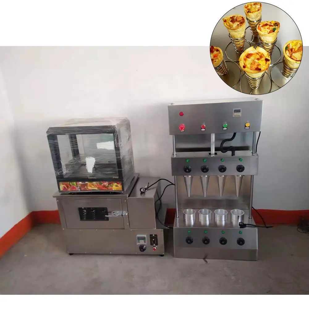 Spuntino commerciale dolce Pizza cono forno espositore Pizza cono macchina Pizza cono che fa macchina in Philippine