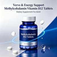 Comprimés de méthylcobalamine (vitamine B12) en gros, marque privée OEM, complément alimentaire personnalisé en vrac
