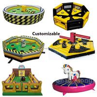 Jeux commerciaux mécanicien taureau équitation rodéo gonflable taureau mécanique adulte enfants tour machine taureau rodéo avec commandes à vendre