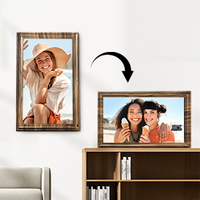 Bingkai foto Digital 15.6 inci terbaik untuk kakek yang dapat secara instan berbagi video dan foto melalui aplikasi.