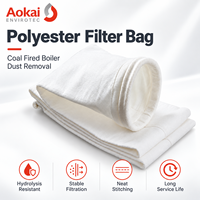 Sac filtrant à poussière en polyester, sac de collecte de poussière à jet pulsé, conforme aux normes FDA pour le contact alimentaire, pour l'industrie agroalimentaire