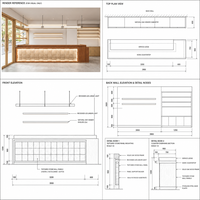 Comptoir de bar en bois personnalisé pour café, style moderne et luxueux, avec rétroéclairage LED, comptoir de réception, bar de service pour café et restaurant, îlot de bar