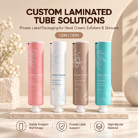 Tube de crème pour les mains en aluminium et plastique laminé, emballage ABL, bouchon à vis, logo personnalisé, impression UV, OEM ODM
