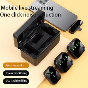 Microphone Lavalier sans fil professionnel K50 pour extérieur, anti-vent, avec boîtier de charge 3,5 mm, double Type-C et Lightning - Product Image 1