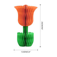Décorations de fleurs de Pâques en papier nid d'abeille 3D personnalisées, écologiques, légères, pour l'intérieur et l'extérieur, aimantées, pliables, réutilisables