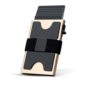 Custom Anti-rfid Anti-theft Pop Out Automatic <b>Metal</b> <b>Wallet</b> Aluminum Business Card Holder Billetera Hombre Inteligente Metalica - Product Image 1