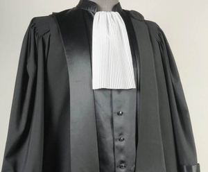 Col Jabot de style <span class=keywords><strong>avocat</strong></span>, accessoire en polyester lisse pour robe d'<span class=keywords><strong>avocat</strong></span> et tenue de juge - Product Image 1