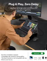 Écran tactile portable OEM personnalisé de 15,6 pouces, écran USB IPS pour PC portable, HDR, haut-parleur intégré pour ordinateur de bureau