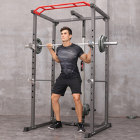 Dinuo Rack de musculation multifonctionnel pour la maison, avec barre de traction latérale, barre de traction, barre de curl, barre de dips et fonction d'entraînement complet du corps