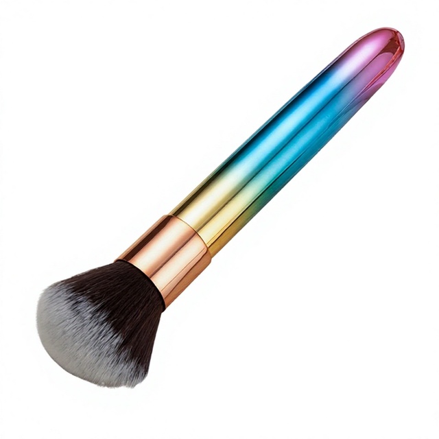 JoyPark Portable USB Rechargeable Electric Makeup Blending Brush 10 Frequency Vibrations Nylon Bristles Soft for Face Blusher