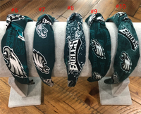 Bandeau à nœuds pour équipe sportive, pince à cheveux pour femme, bandeau imprimé avec logo d'équipe de football, accessoires pour cheveux pour fille