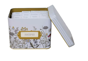 Carte per ricette natalizie stampate personalizzate all'ingrosso con scatola di latta per ricette a cucchiaio design vintage di lusso per scatola di latta in metallo al cioccolato al tè - Product Image 2