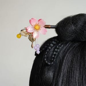 Vintage Chinese Wood Tassel <b>Hair</b> Stick <b>Chopstick</b> for Women Handmade 17cm KN V668 - Product Image 4