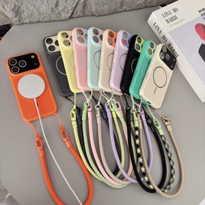 Étui à dragonne respirant et dissipateur de chaleur pour <span class=keywords><strong>iPhone</strong></span> Air <span class=keywords><strong>13</strong></span> <span class=keywords><strong>14</strong></span> 15 16 17 Pro Max avec recharge sans fil et <span class=keywords><strong>coque</strong></span> magnétique - Product Image 1