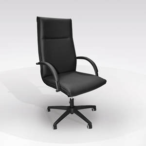 เก้าอี้สำนักงาน CROMA H หุ้มหนังอีโคสีดำ - Product Image 1