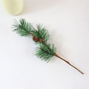 Pino de alta calidad de 12cm de altura, decoración navideña con tres hojas de pino para bodas, graduaciones, Día de San Valentín - Product Image 6