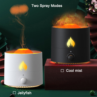 Hxtc88 Machine d'aromathérapie à flamme volcanique alimentée par Usb Anneau de fumée à brume fraîche Méduse Portable Petit diffuseur d'arôme de parfum de bureau
