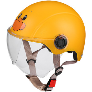 Casque demi-face à motif chat rose avec visière transparente, fermeture à boucle réglable pour enfants, utilisation en moto - Product Image 3