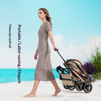 Poussette de voyage pliable légère et portable pour animaux de compagnie, idéale pour les chats et les chiens de petite et moyenne taille, best-seller