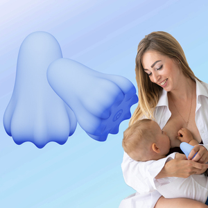 Masajeador de Lactancia Posparto con 10 Modos de Vibración, Silicona Líquida Eléctrica, Alivia los Conductos Obstruidos, Aumenta el Flujo de Leche para las Madres Primerizas - Product Image 1