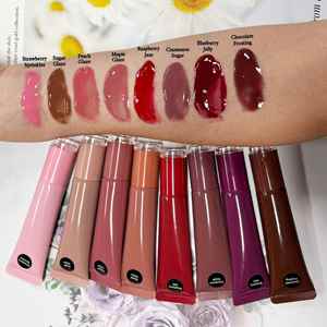 Baume à lèvres teinté hydratant longue durée au beurre de karité de haute qualité, sérum pour les lèvres et gloss à lèvres personnalisé au peptide en tube souple - Product Image 1