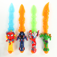 Bâtons lumineux LED pour enfants de haute qualité, épées de dessin animé en plastique bon marché, jouets lumineux