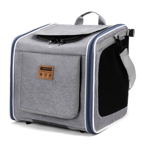 Sac de transport pour animaux de compagnie Mo Chong de style nordique, à double bandoulière, pour <span class=keywords><strong>voiture</strong></span> et vélo, capacité de 5 kg, pour chat et chien - Product Image 5