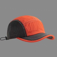 Casquette de camping extérieure respirante à séchage rapide Style d'été Léger Soft-Top Blank 5 Panel Camper Hat