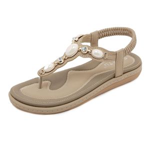 DZNPF Sepatu Setengah Sandal Wanita Sepatu Desainer Mewah Sepatu Kasual Wanita Sepatu Girt Musim Panas Sandal Pantai Datar Sepatu Wanita - Product Image 1