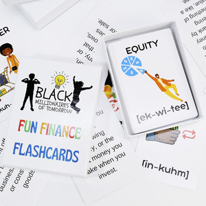 Service d'impression personnalisé OEM, kit de cartes flash financières amusantes en papier de haute qualité avec boîte rigide en deux parties pour cadeaux promotionnels - Product Image 3