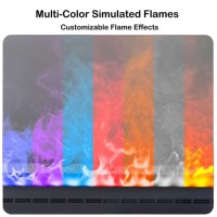 Cheminée à vapeur d'eau 3D linéaire ultra-mince, installation encastrée, flamme à vapeur ultrasonique sans chaleur pour la maison et l'hôtel