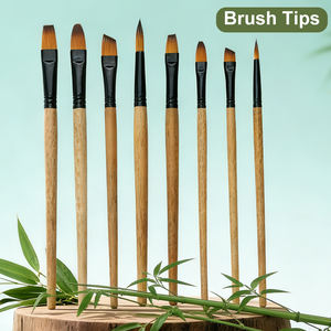 ชุดแปรงทาสีอะคริลิค BOMEIJIA 2026 รุ่นใหม่ล่าสุด ด้ามจับไม้ไผ่ ขนแปรงสังเคราะห์คุณภาพระดับมืออาชีพ สำหรับสีน้ำ - Product Image 5