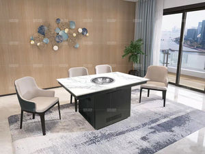 AOPA โต๊ะโลหะหม้อไฟไร้ควันใช้ในเชิงพาณิชย์,โต๊ะพร้อมสไตล์ <span class=keywords><strong>Haidilao</strong></span> สำหรับร้านอาหาร - Product Image 3