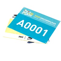 Dossards de course pour enfants en papier Tyvek imperméable, imprimés numériquement sur mesure, pour événements sportifs, numéros de course, marathon