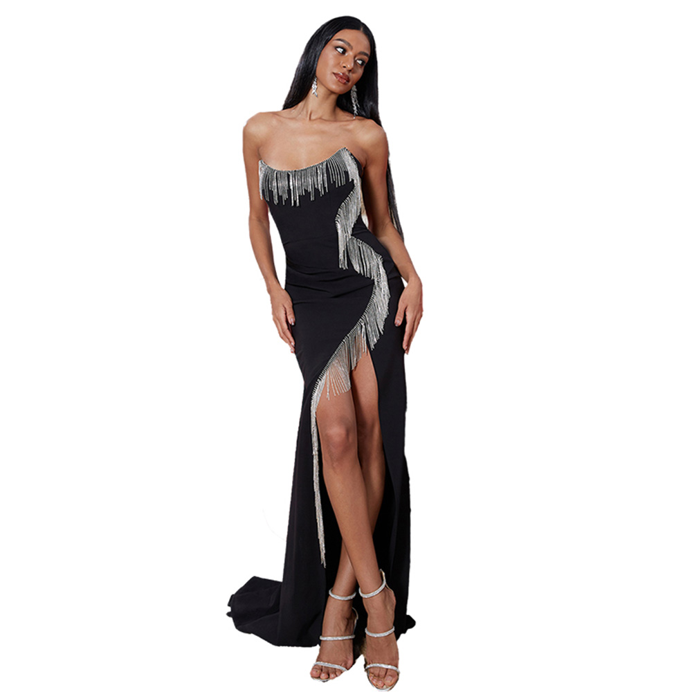 Shop High Quality Formal Black Silver Dresses for Women