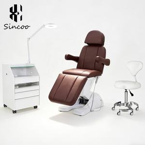 Manufacturer Luxury Fashion PU Leather Electric Facial Chair Beauty Bed with 3 Motors Eyelash Extension Salon Tattoo Bed - Product Image 1