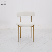 Ensemble de table à manger en pierre frittée de style nordique italien, table ronde en marbre pour cuisine et salle à manger, design simple et moderne, luxe, avec 4 chaises
