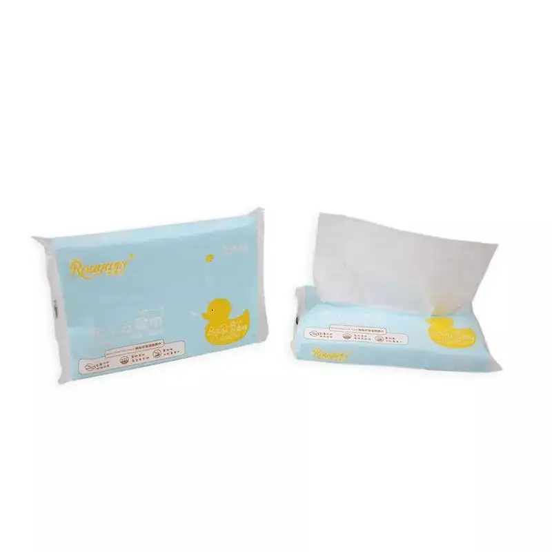 Asciugamano di carta Super morbido campione gratuito Rouya OEM acqua bagnata uso domestico sicuro usa e getta bambino adulto uso delicato sulla pelle