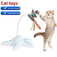 Jouet pour chat en plastique de luxe, mignon, en forme d'étoile de mer et de papillon, intelligent, résistant aux morsures, avec détection de mouvement, interactif, pour le jeu et le divertissement