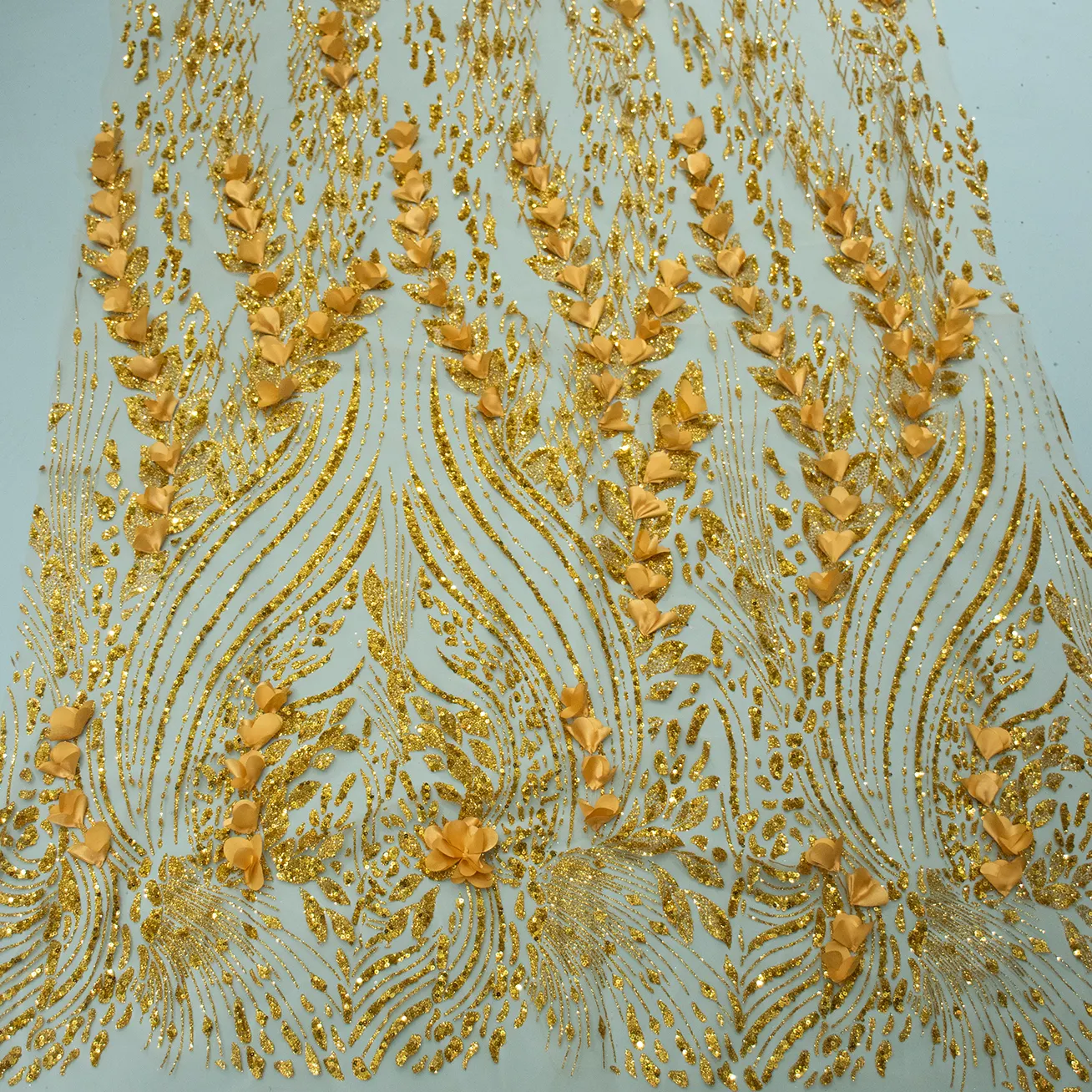 KEXIN Crystal Sparkling paillettes abito da ballo in pizzo ricamato tessuto stampato