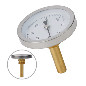 Nhiệt kế tương tự huben nhiệt kế ngang 63mm nhiệt kế ngang Nhiệt kế nhôm nhiệt độ 0-120 ° C - Product Image 4