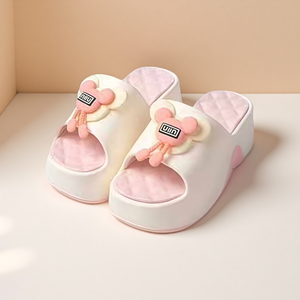 Chanclas de Plataforma Alta de EVA Ligeras y Modernas con Diseño de Girasol para Mujer, Suela Gruesa, para Interiores y Exteriores - Product Image 6