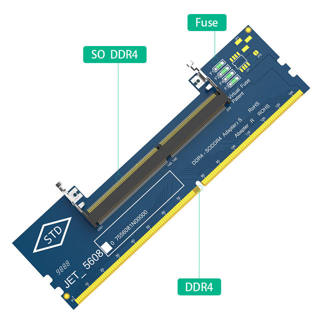 DDR4 Laptop Memory Adapter Card for Desktop Slots Memory for Function 1.5V Model JET 5608