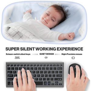 Multi-Device 2.4G USB Rechargeable Ergonomic Ultra Thin RGB Backlit Wireless Keyboard and Mouse <b>Set</b> with 1600 DPI for <b>PC</b> Laptop - Product Image 6